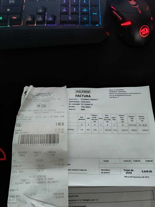 De vânzare* Laptop GAMING Asus ROG STRIX G713PV-LL037