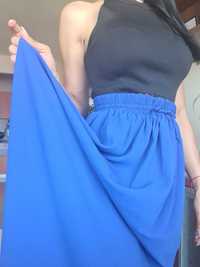 Синя лятна дълга пола