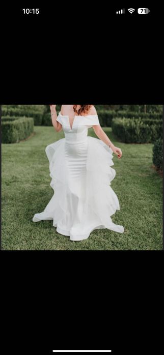 Vand rochie de mireasa Esposa sirena cu trena detasabila