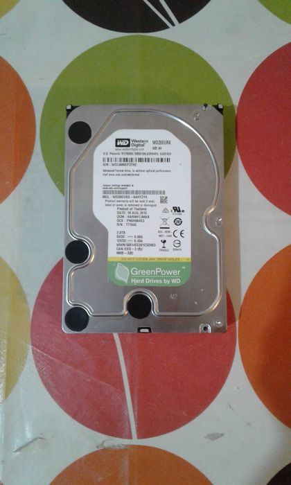 Жесткий диск. HDD. Western Digital. Green Power. 2000 Tb.
Цена 5 000т.