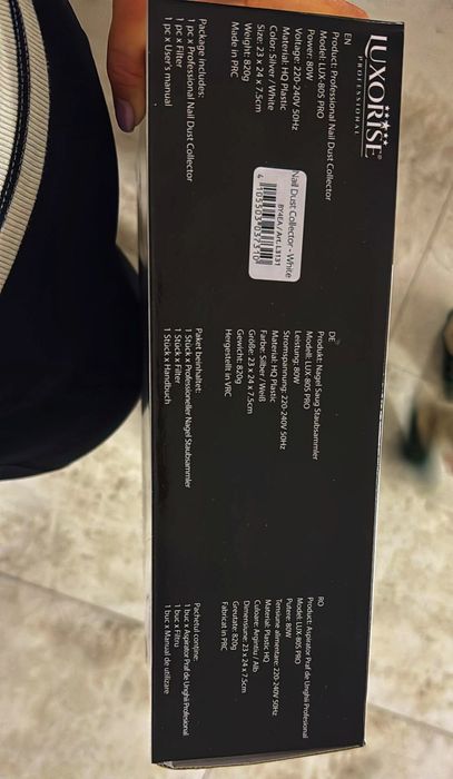 Aspirator praf de unghii profesional