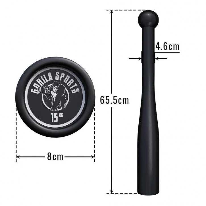 Indian Clubbells 15 KG Gorilla Sports