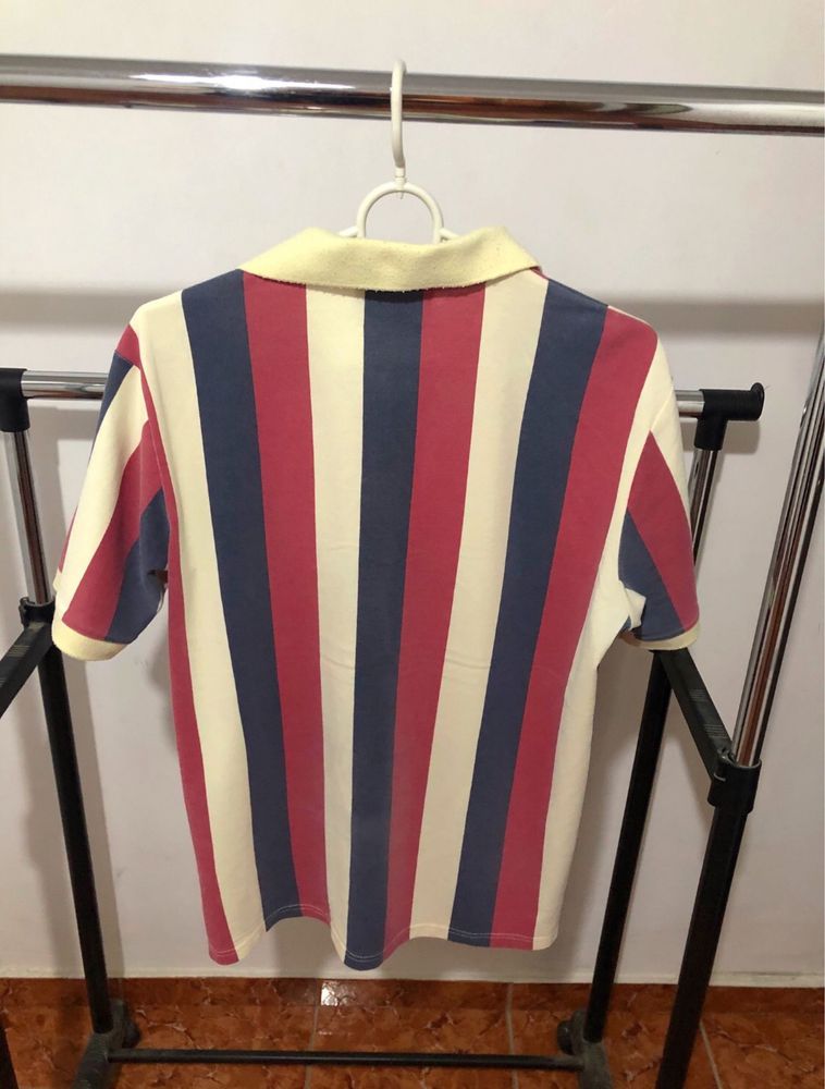 Tricou Gucci Tri Color Cotton Stripe Logo Baiadera Polo