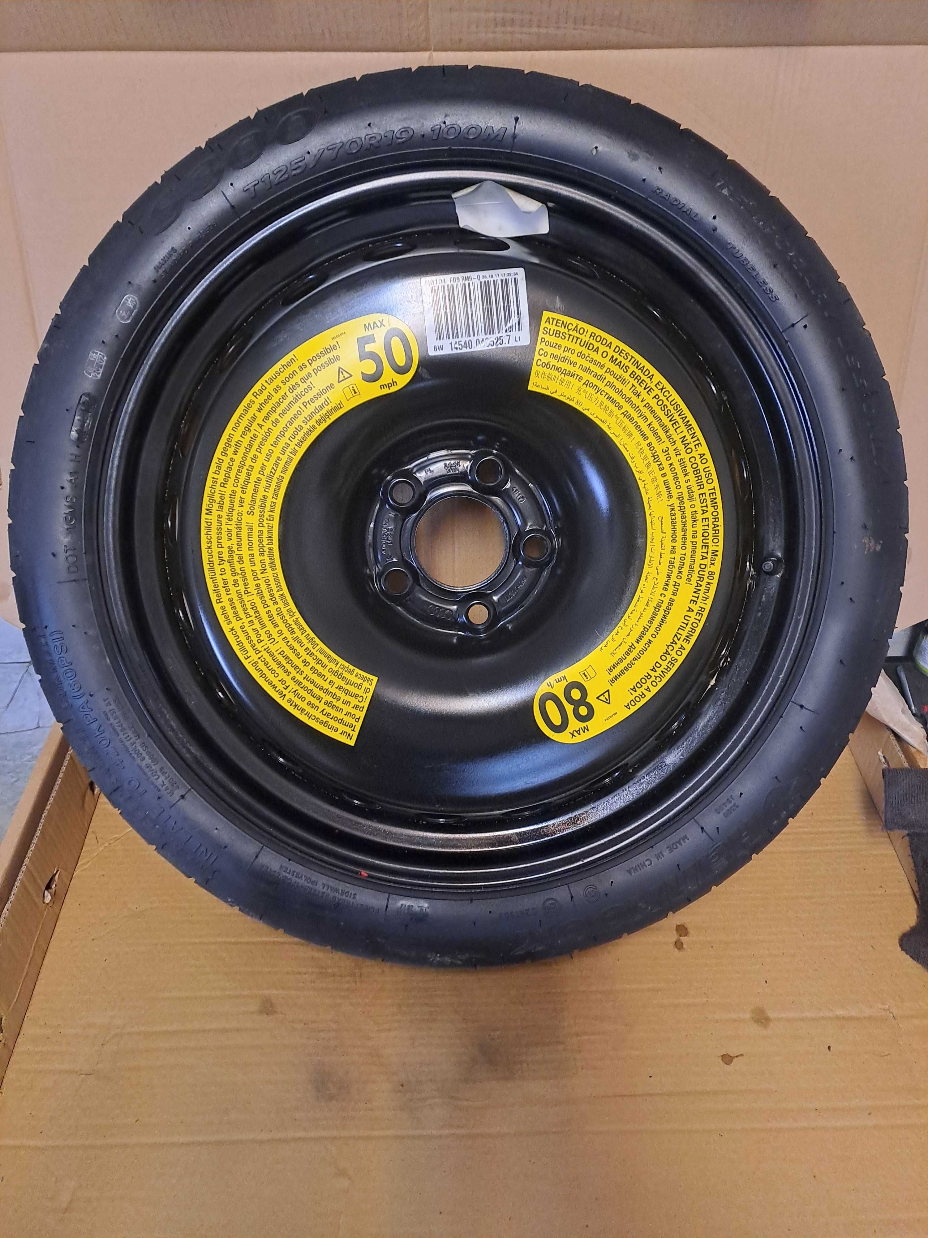 Roata de rezerva Slim Audi A4 B8 B8.5 B9 A5 125 70 R19 Cod 8W0601027B