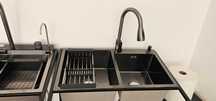 REDUCERE Chiuveta bucatarie inox 2 cuve gri inchis TRANSPORT GRATUIT