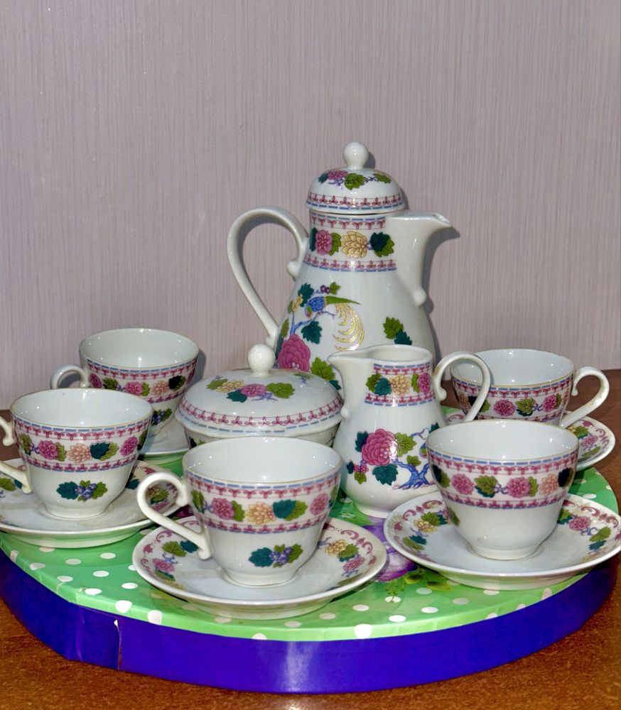 Кофейный сервиз райские птицы германия KAHLA Уступка есть