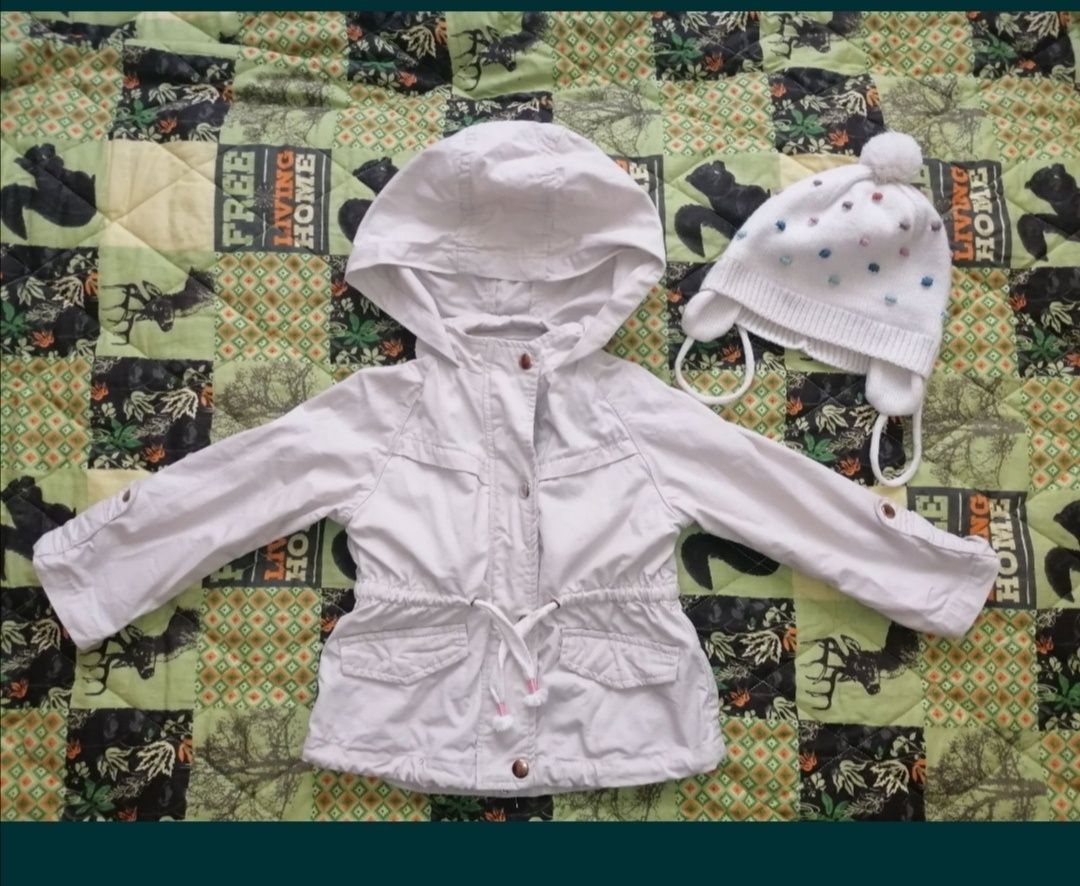 jacheta Zara + geaca impermeabila, fetița 2-3 ani/86-92