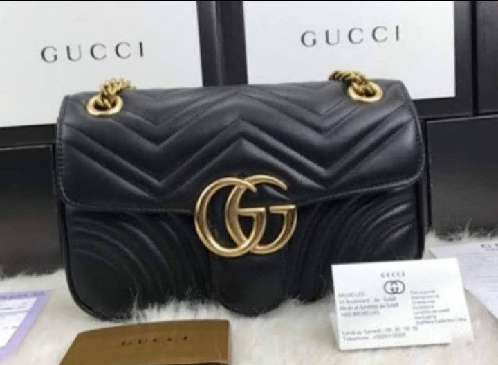 Geanta damă model Marmont,logo metalic auriu, saculet, etichetă