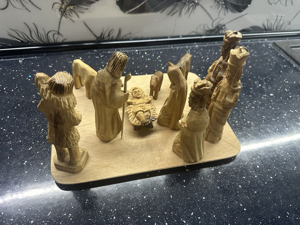 Presepe di natale Ръчно изработени дървени фигури за Рождествена сцена