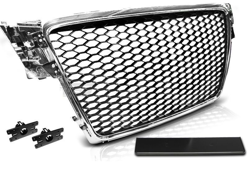Grila RS look AUDI A4 B8 2008-2011 - finisaj negru crom