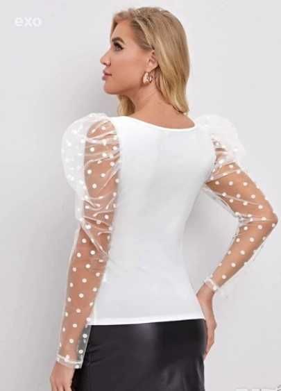 Дамска блуза екрю, Блуза памук, Копринена блуза, Дамска блуза дантела