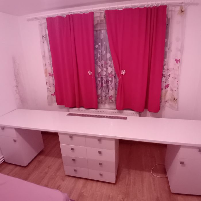 Vand birou alb dublu