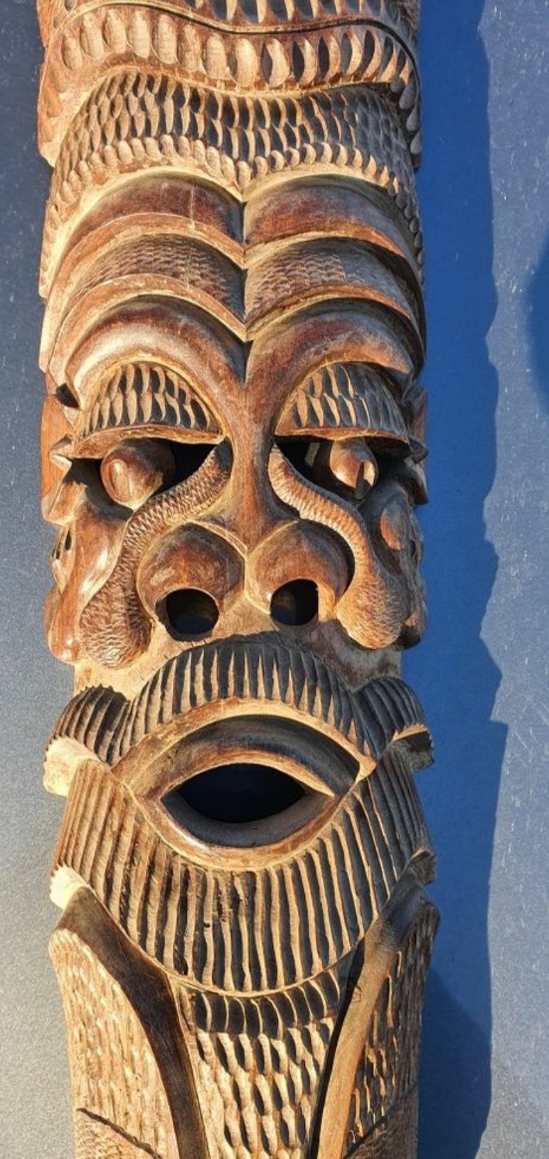 Стара уникална дървена маска от Камбоджа 1950 година.