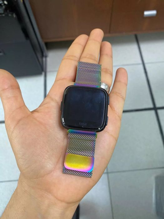 Curea ceas din aliaj metalic, silicon fitbit versa 2, 3, 4 si sense