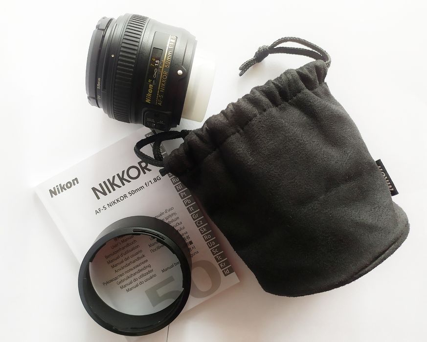 Nikon обектив 50мм AF-S Nikkor 50mm 1:1.8G dslr