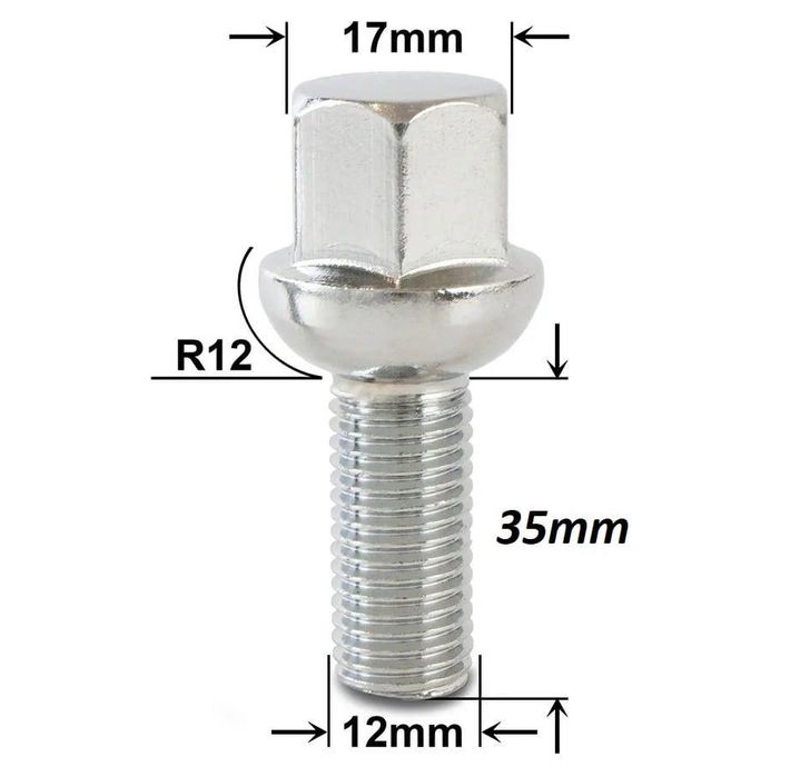 Болт за джанти тип сфера 12мм x 1.50мм