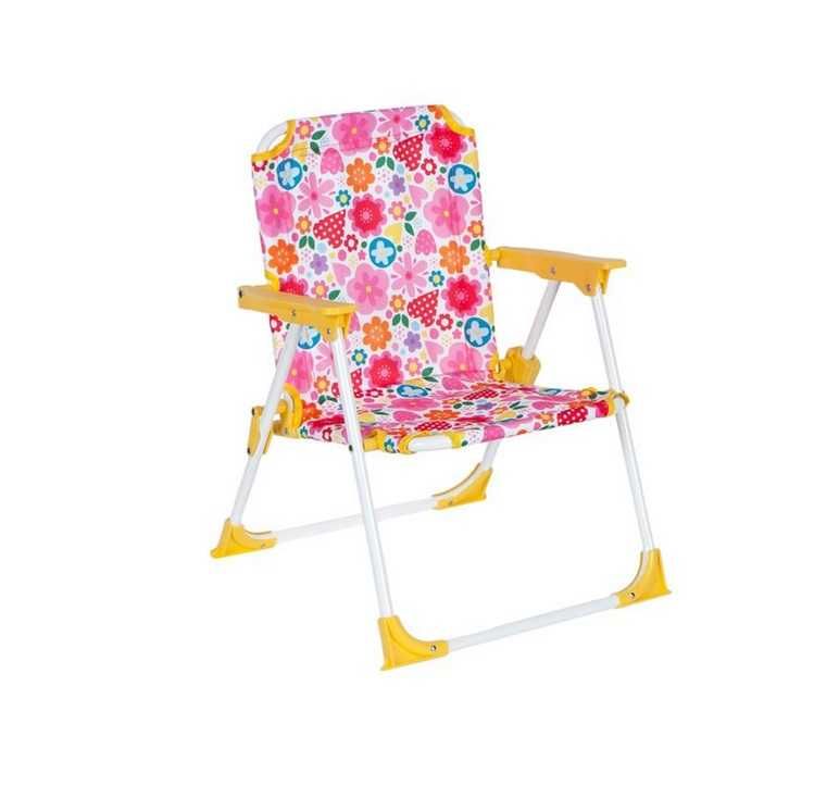 Детски стол, сгъваем, къмпинг, на цветя или на мечета, 37x35x46см