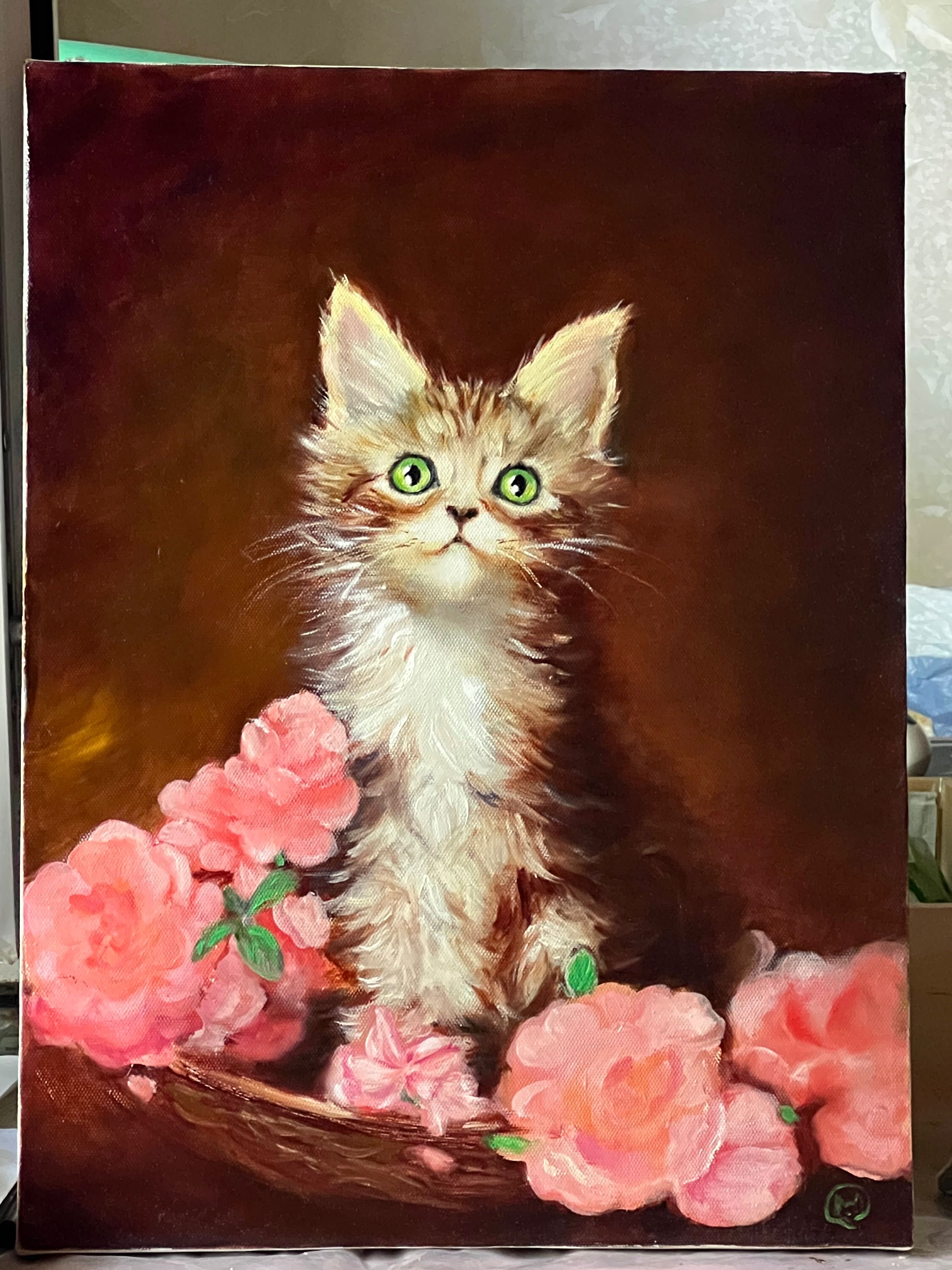 Картина маслом «Котенок» 30х40 см