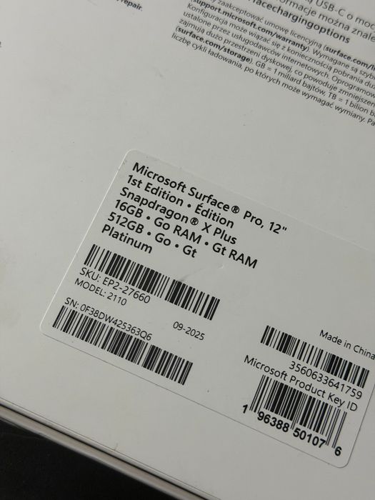 Microsoft Surface Pro , 12 , 1st Edition , 16GB/512 , nou sigilat.