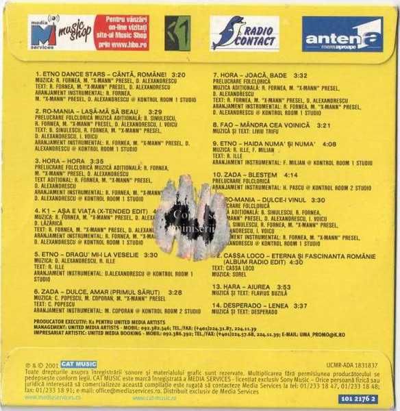 Cântă Române 2001 CD Nou