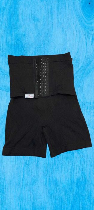 Colanti modelatori cu centura abdominala postnatala, WonderMom Negri