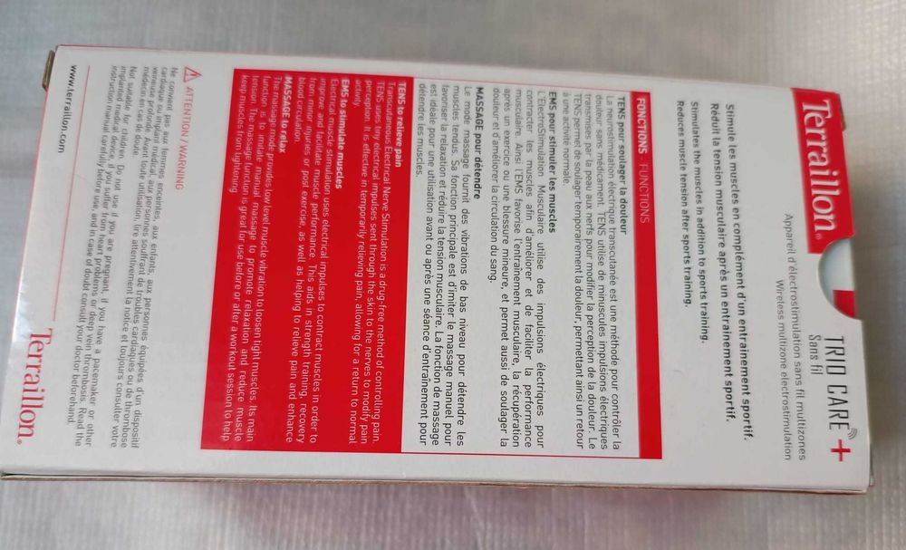 Electrostimulator Terraillon Trio Care + 4 Axion pads 50X50 bonus