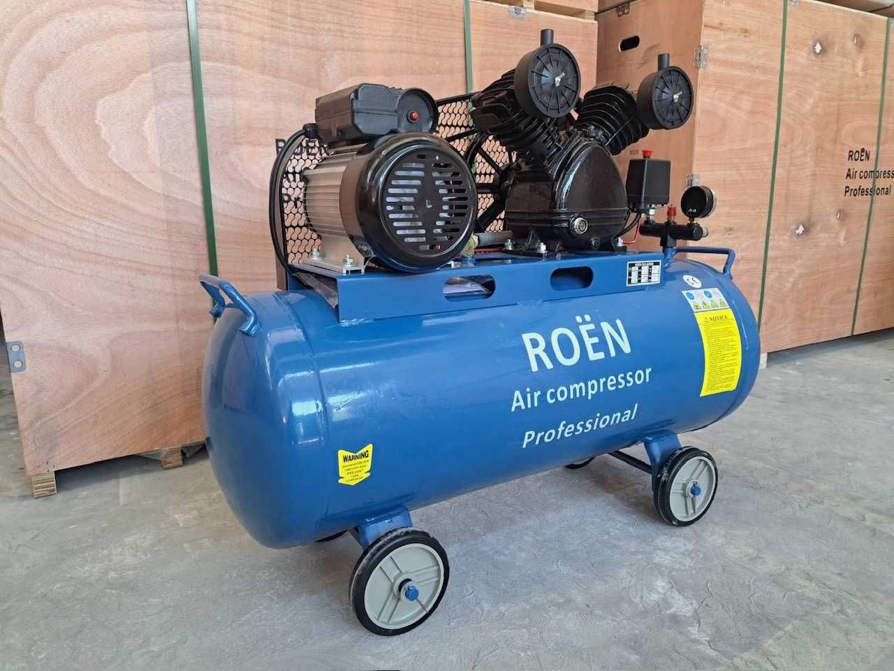 Компресор За Въздух ROEN 100л. Налягане- 8-10 бара.