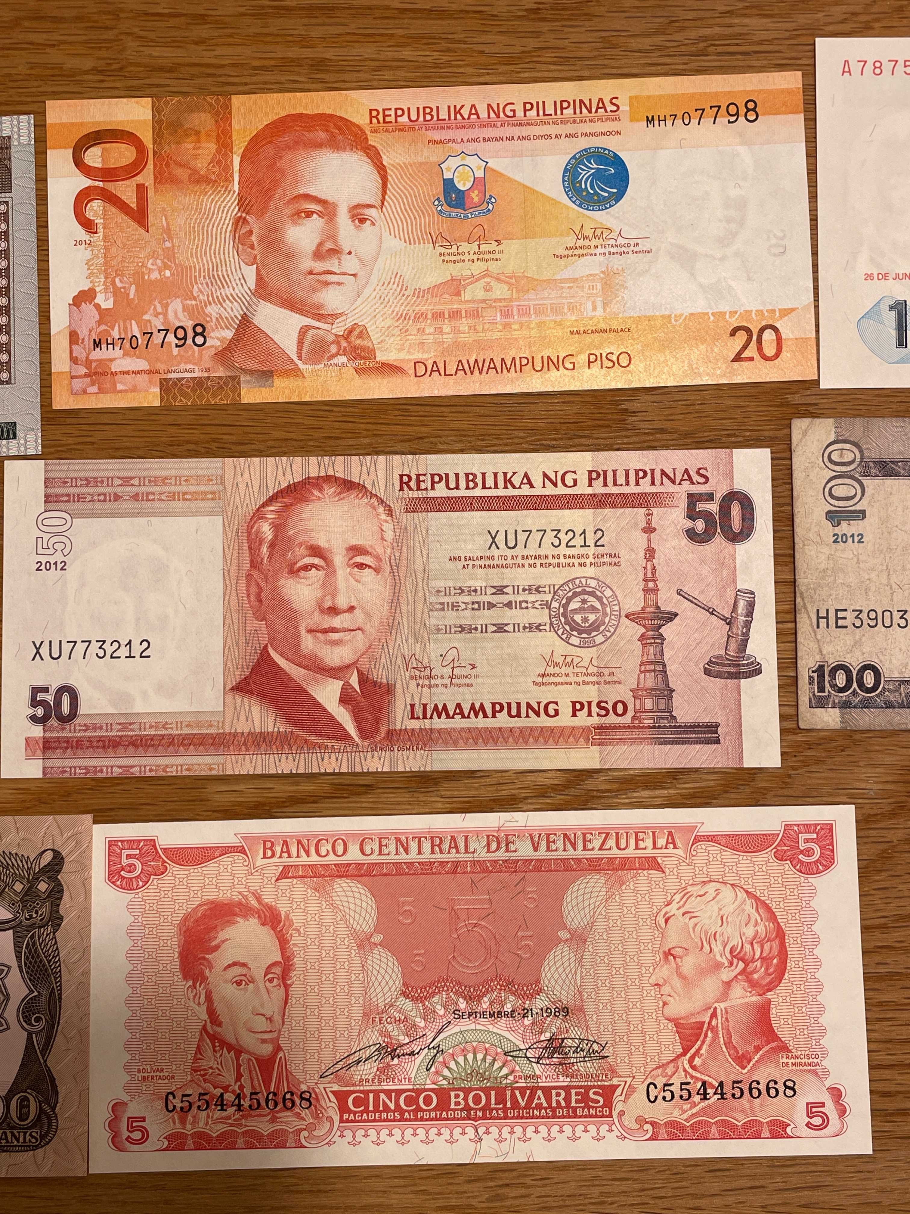 Bancnote diverse Peru, Filipine, Venezuela, Afganistan, Iran