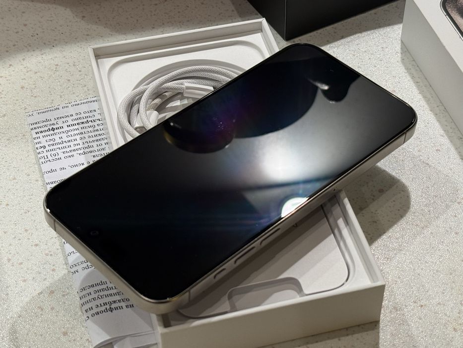 iPhone 15 Pro Max 256GB Natural Titanium – Перфектен, Гаранция!