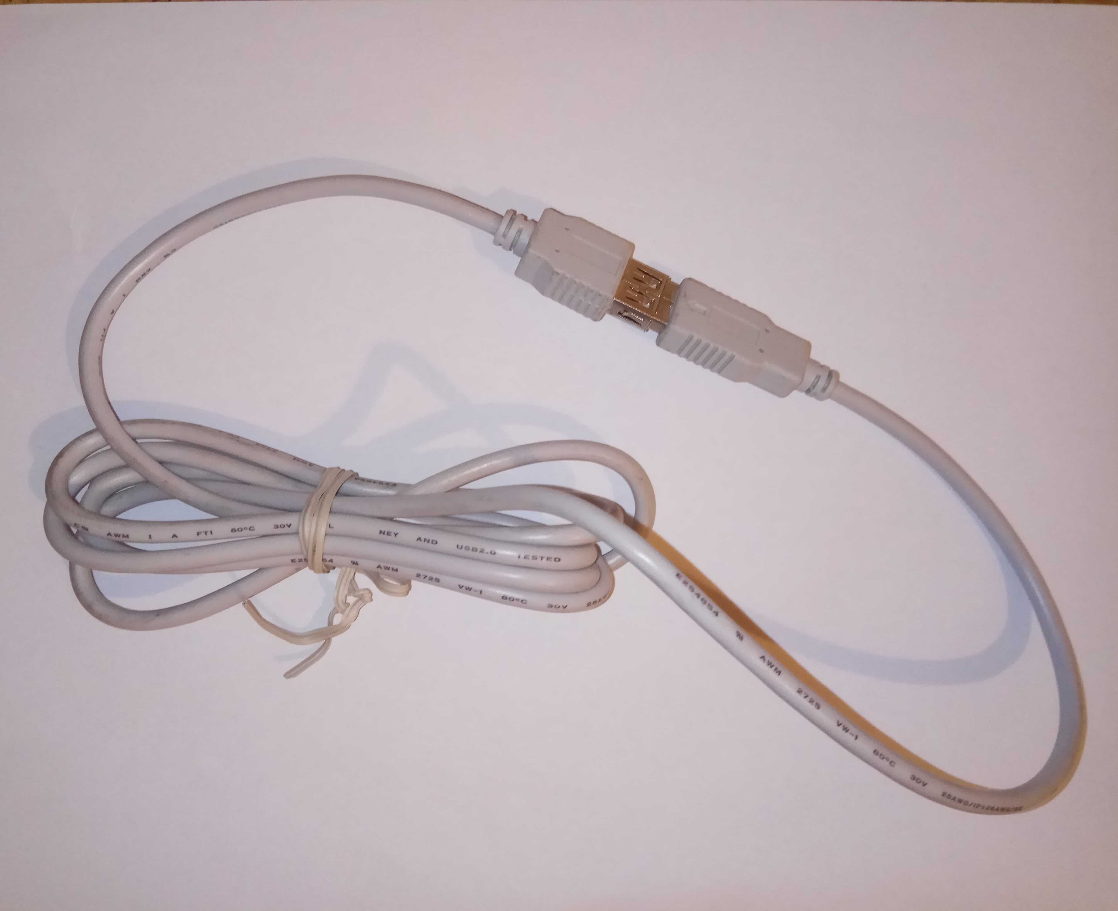 Cablu prelungitor USB A (mama) - USB A (tata), 2.0. 1.85m.