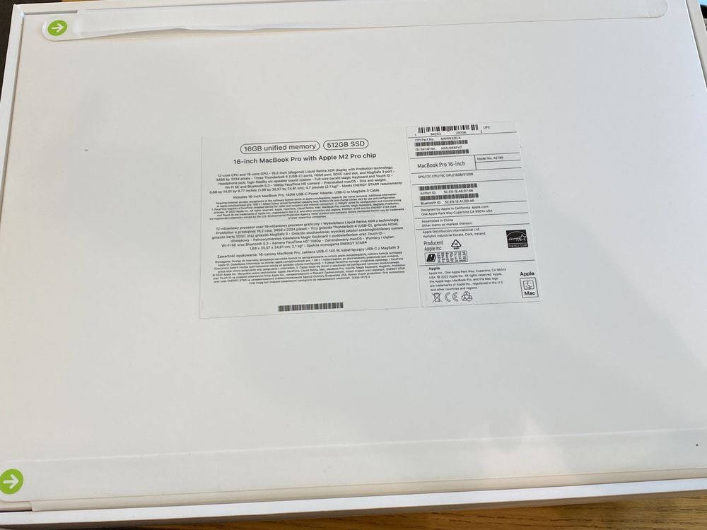 Нов Macbook Pro 16" M2 Pro 12CPU/19GPU/16 RAM/512GB SSD Гаранция