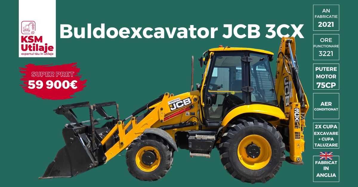 Buldoexcavator JCB 3CX SH brat standard | 3221ore | 2021 | Fara ADBLUE