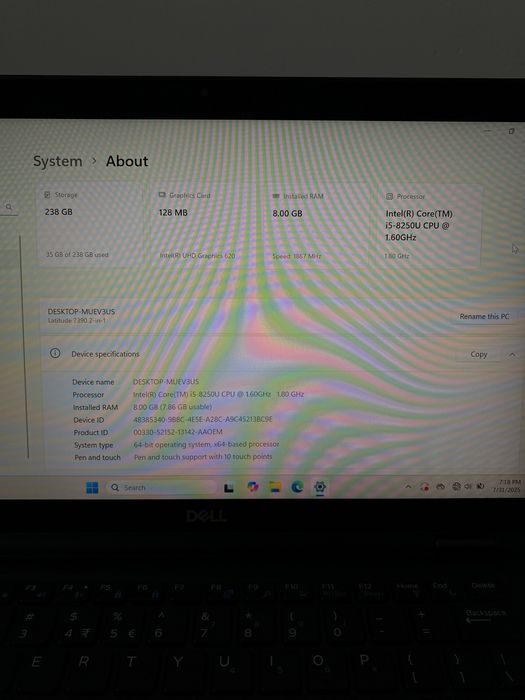 Dell latitude 7390 2-in-1 laptop/tableta