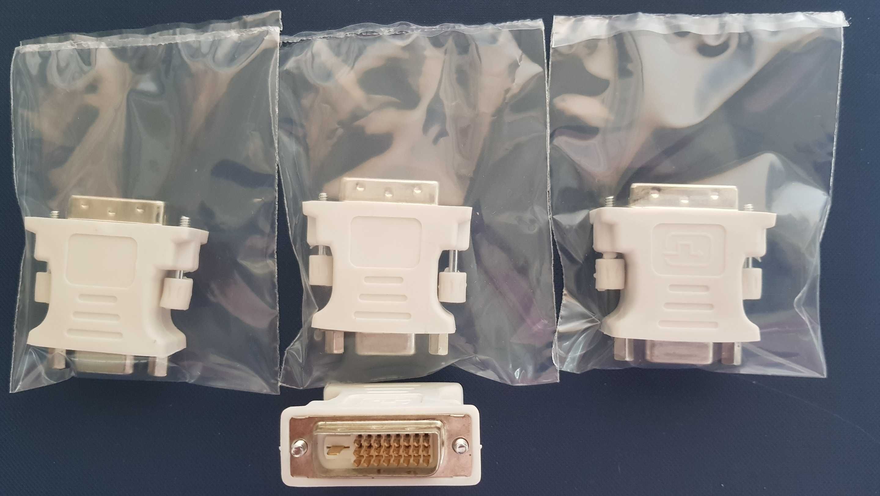 Adaptor, convertor de la DVI-D Dual Link 24+1 tata la VGA 15 pini mama