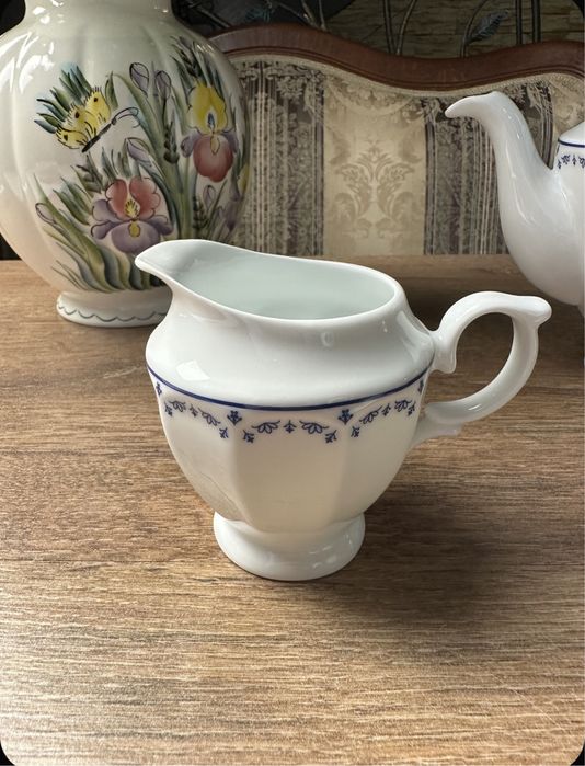 Чайный форфоровый набор на 6 персон из 17 предметов franciss dark blue