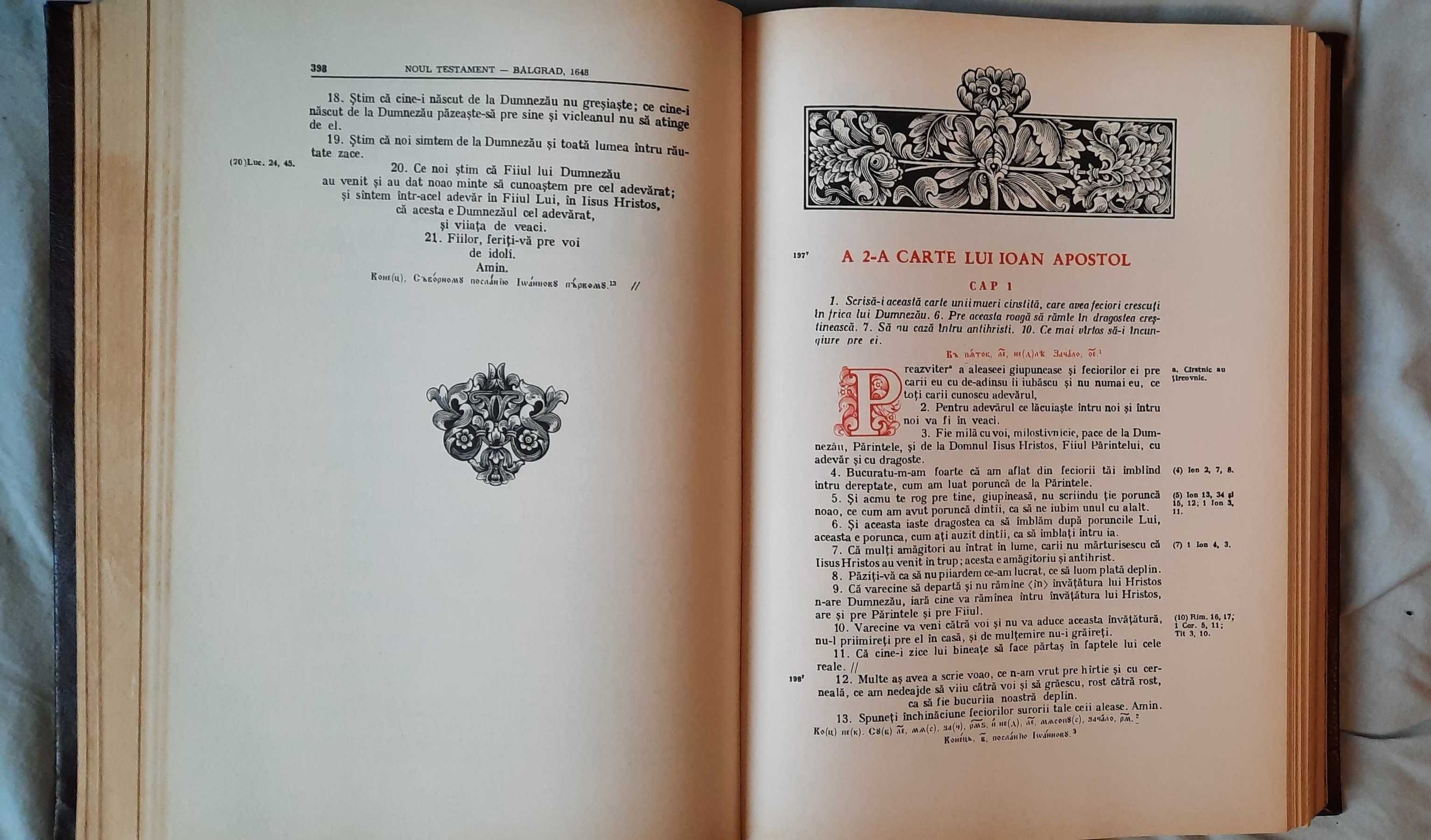 Noul Testament de la Balgrad 1648. Retiparit la Alba Iulia in 1988