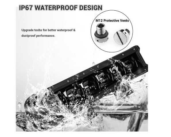 led bar black 6d dimensiuni 34-136 cm