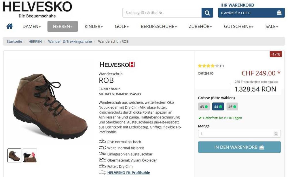 Ghete bocanci piele nubuk HELVESKO 44
