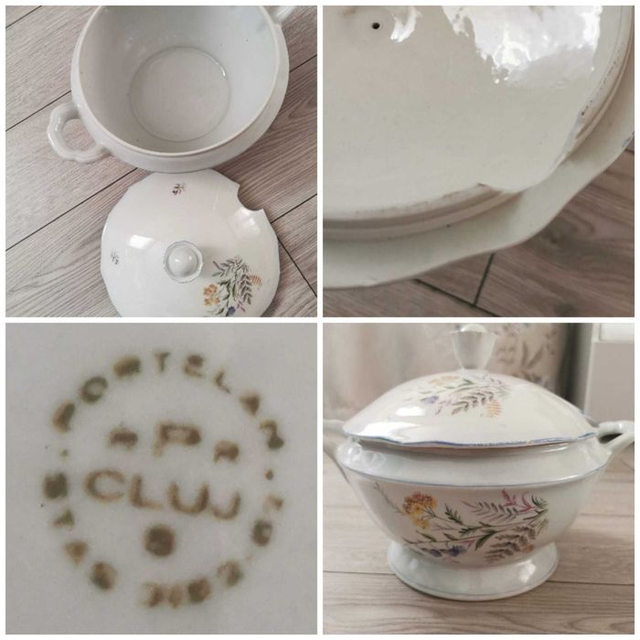 Bibelouri veselă portelan  Supieră, Bol de salată Fructiera, Zaharniță