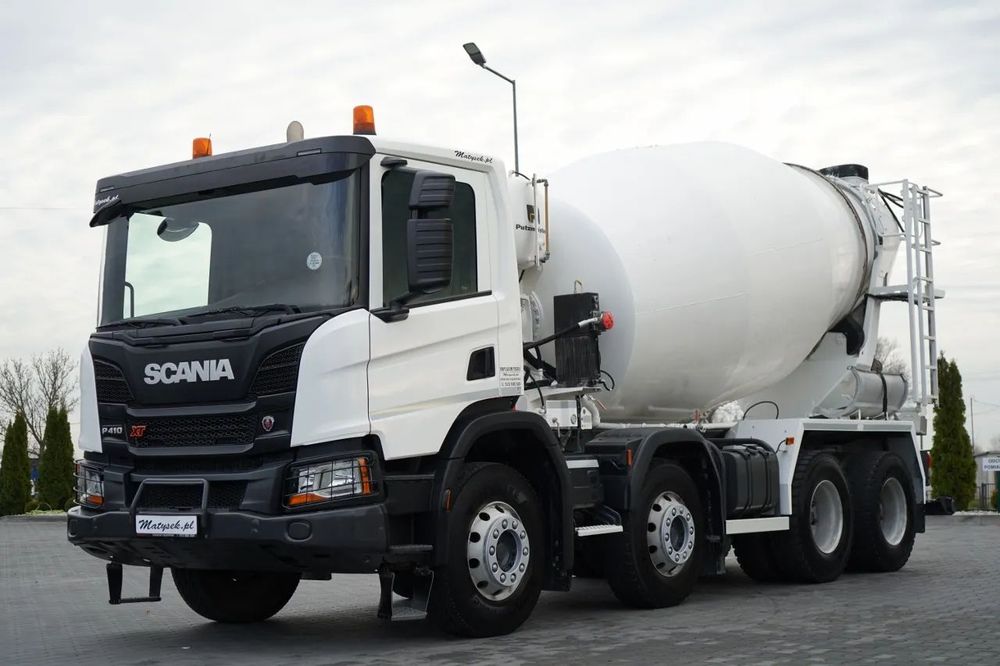 Scania P 410 / 8x4 / BETONIERĂ / MIXER / PUTZMEISTER / 9m³ / AUTOMATĂ / PIELE