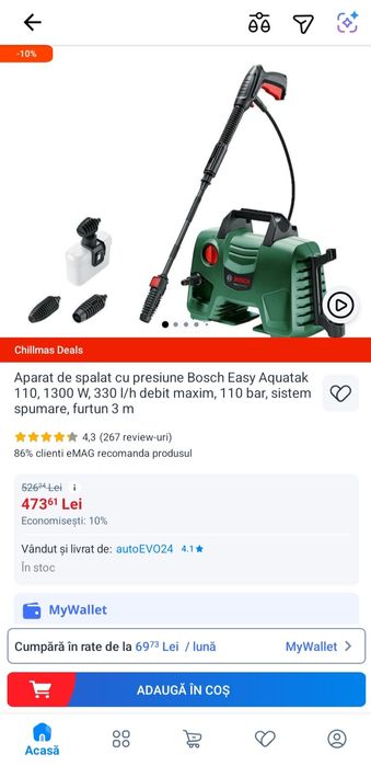 Vând aparat de curatat cu presiune Bosch