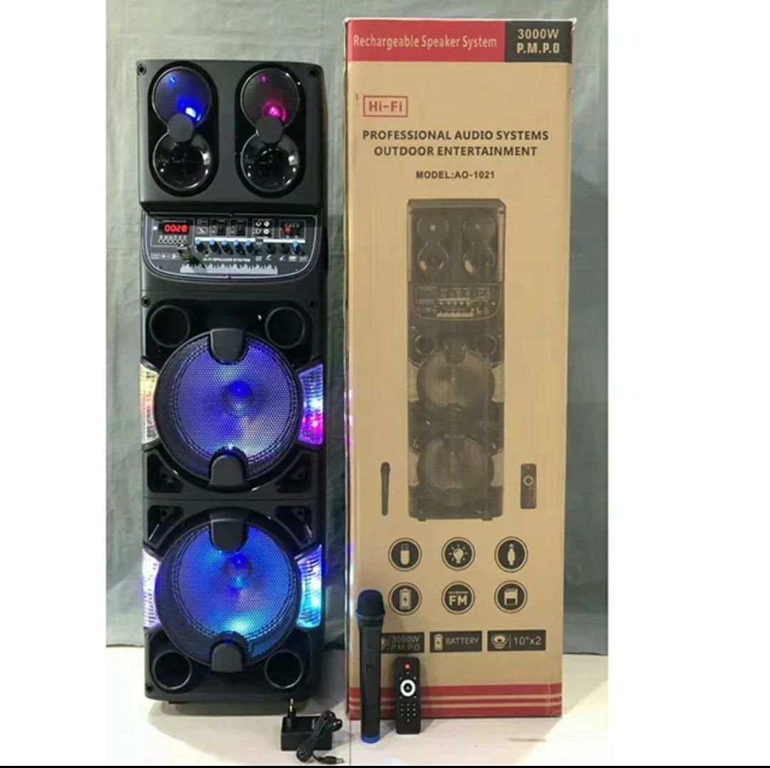 БЕПУЛ Доставка, АКЦИЯ Караоке Колонка AO-1021, 115см Симсиз Микрофонл
