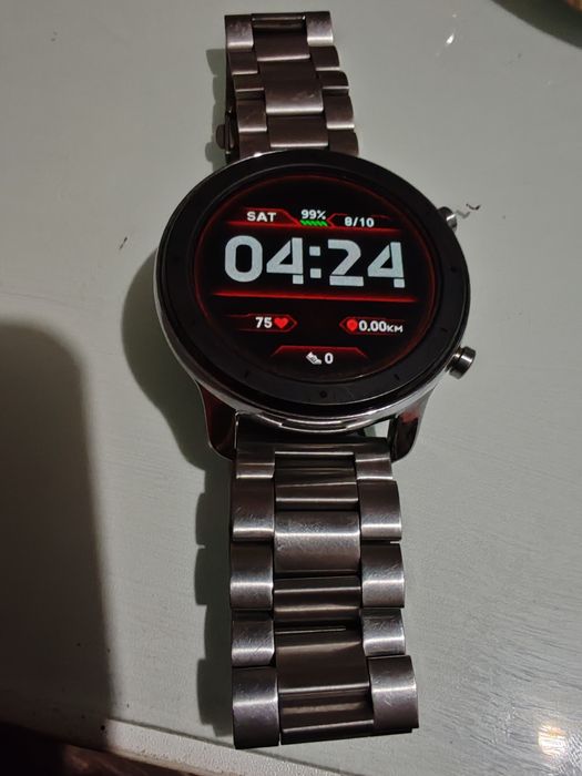 Ceas smartwatch Amazfit GTR 47mm otel curea inox folie sticla