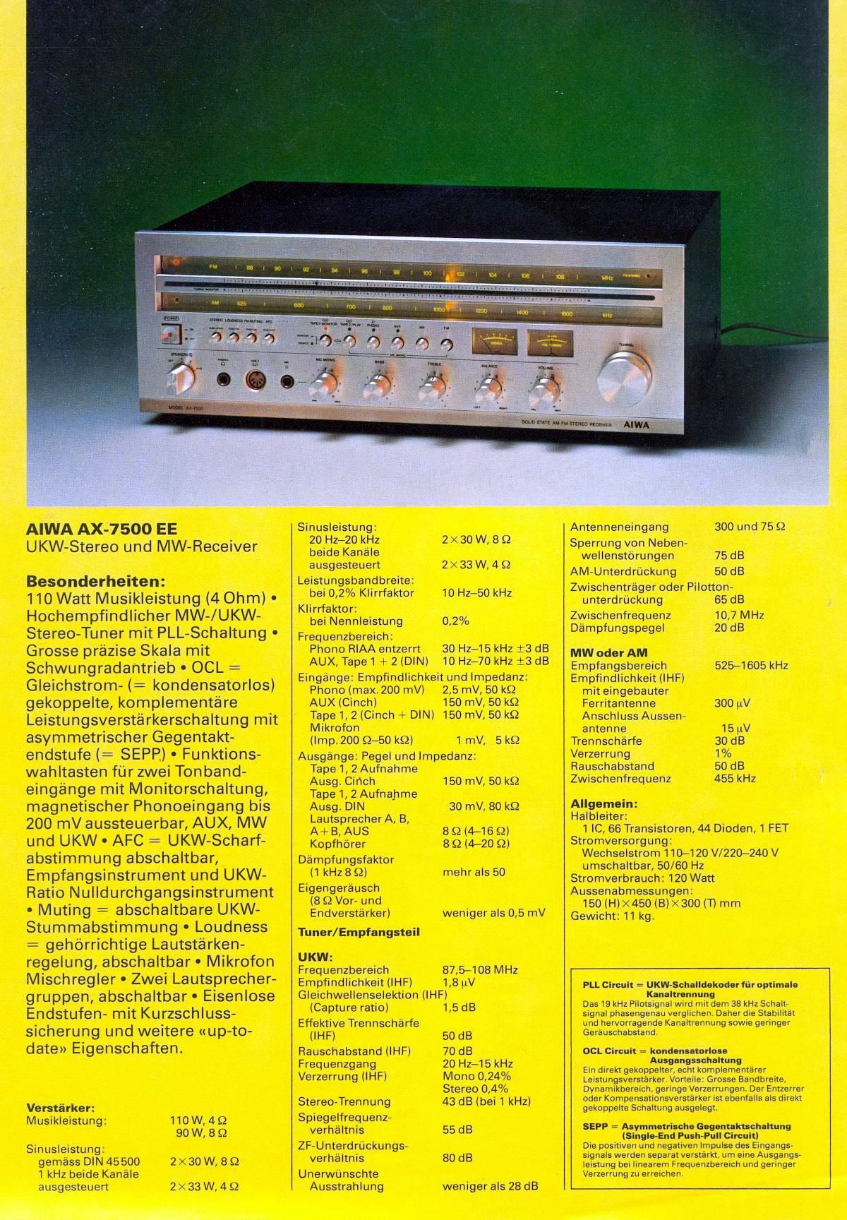 Винтидж ресивър AIWA AX-7500