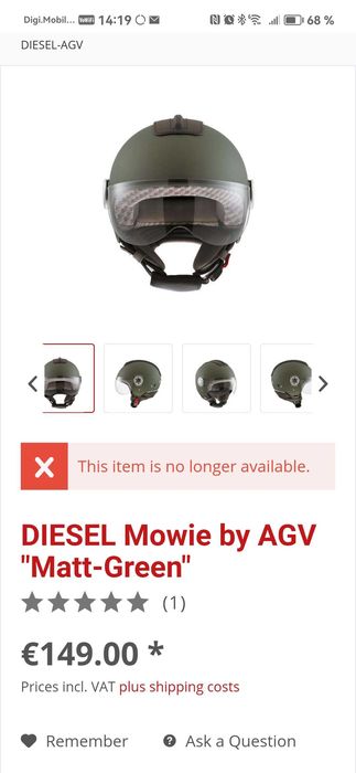 Cască  Diesel XS 53-54 noua