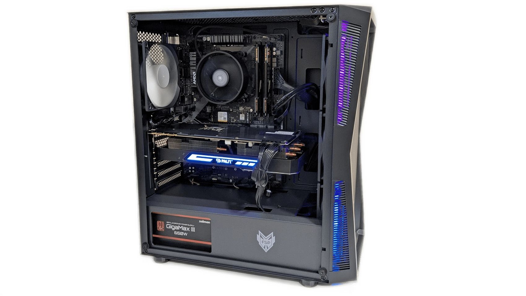 НОВ геймърски Ryzen 5 4500 16GB 512 SSD GTX 1080 8GB реновирана 2 год