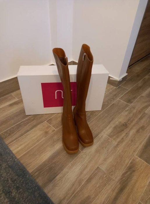 Cizme de piele, noi, marimea 38