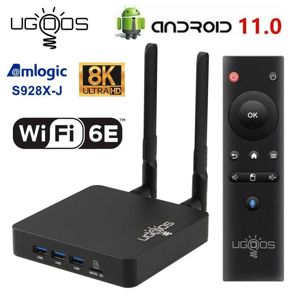 Тв бокс UGOOS AM8 Андроид 11 Amlogic S928X-J 4GB 32GB WiFi6E BT5.3