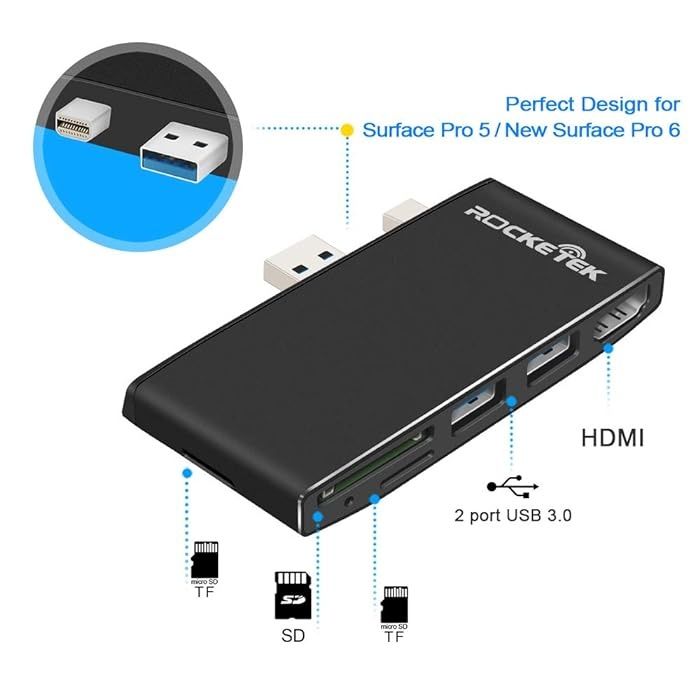 Adaptor Rocketek hub Microsoft surface docking