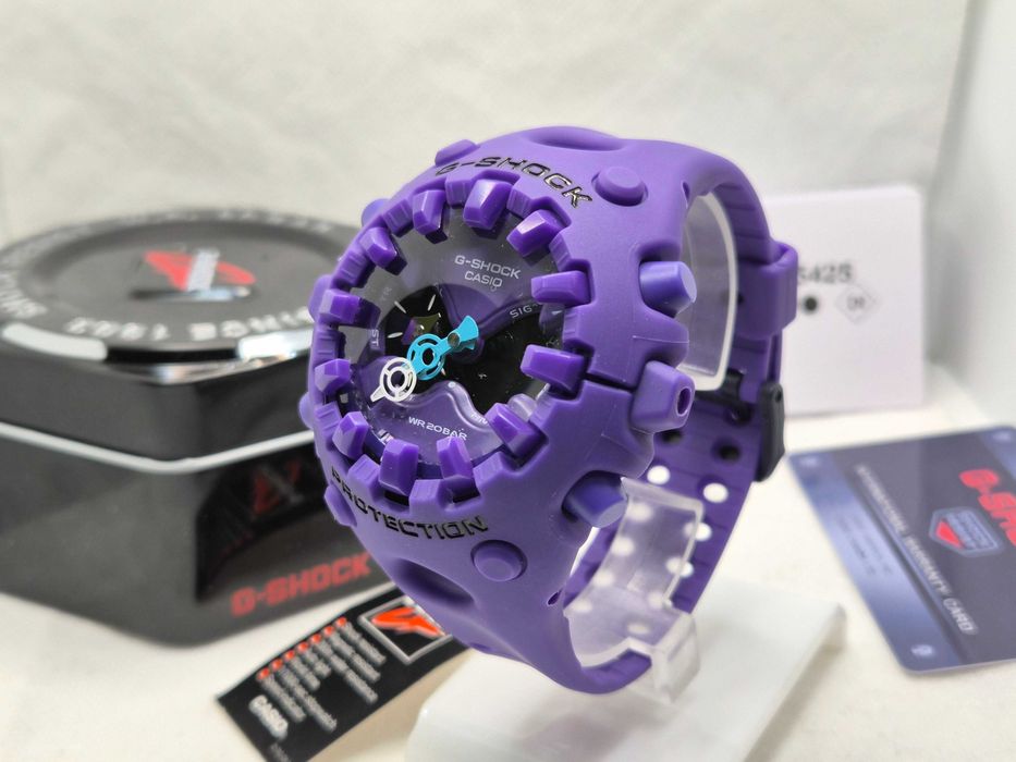 Ceas Sport Casio g shock GA-V01-2AER violet, Nou,Garantie 2 ani